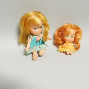 Liddle Kiddle Doll Orange hair and Dress and Clone Kiddle Original Dress